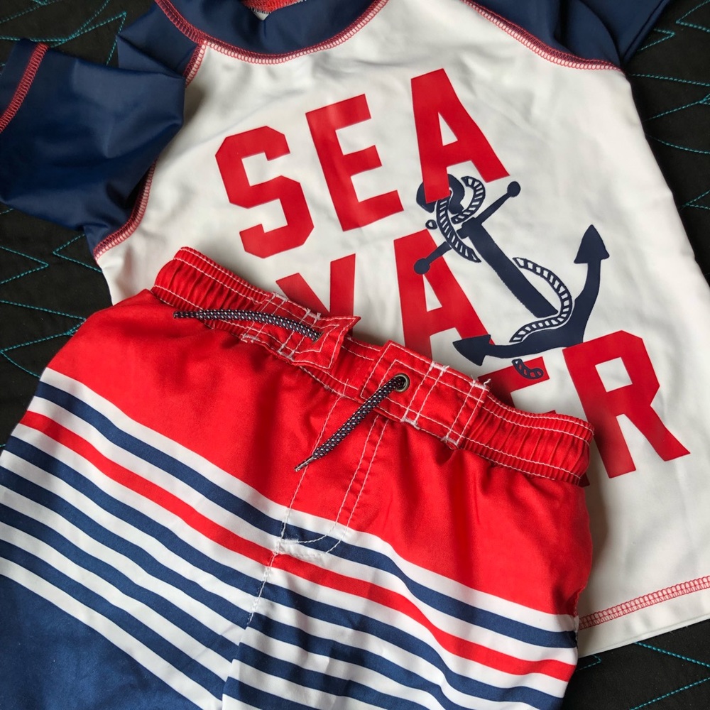 Swimwear set boys, SIZE 4/5, used